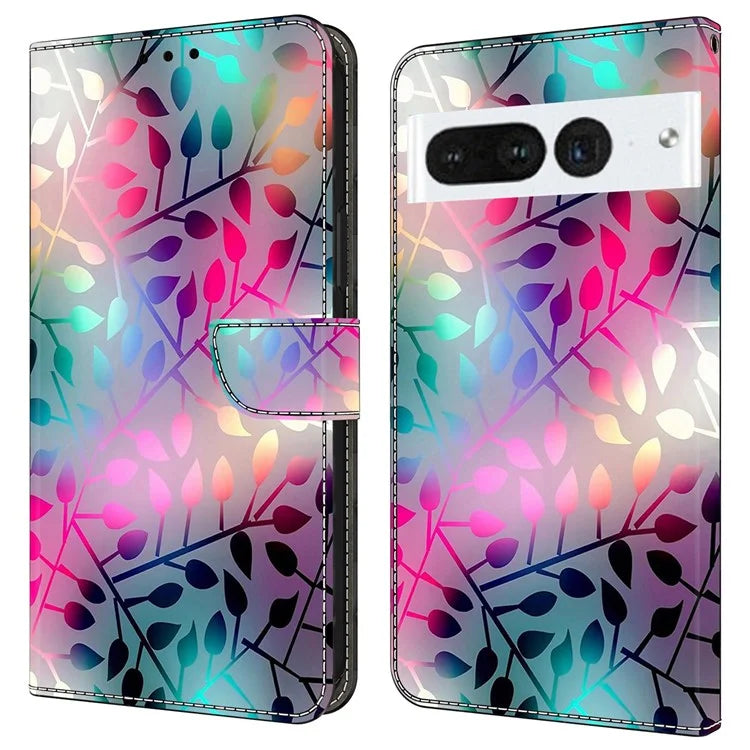 For Google Pixel 7 Pro 5G Case Anti-Scratch Leather Wallet Phone Cover