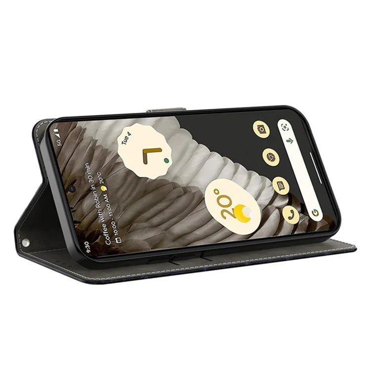 For Google Pixel 7 Pro 5G Case Anti-Scratch Leather Wallet Phone Cover