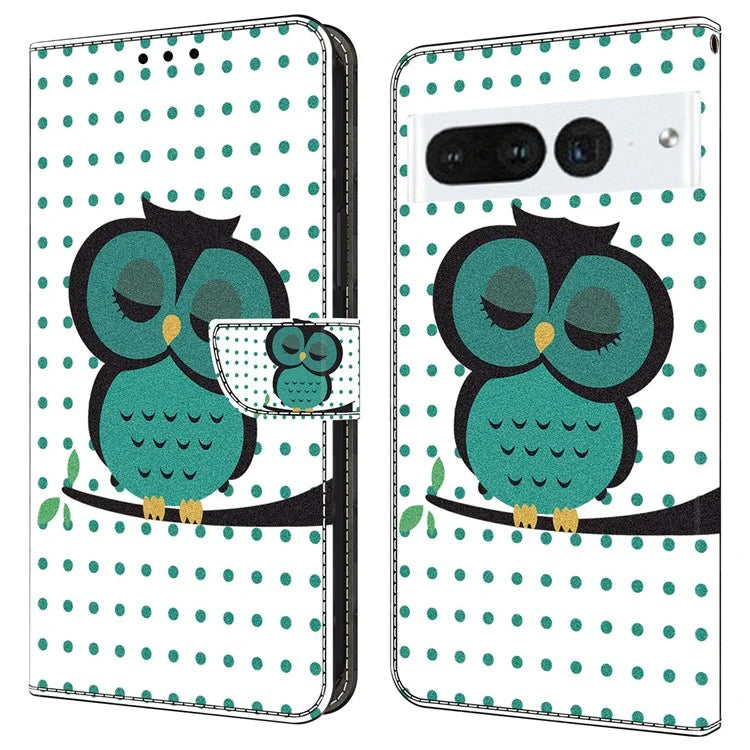 For Google Pixel 7 Pro 5G Case Anti-Scratch Leather Wallet Phone Cover