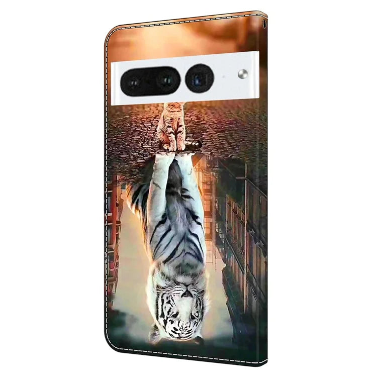 For Google Pixel 7 Pro 5G Case Anti-Scratch Leather Wallet Phone Cover