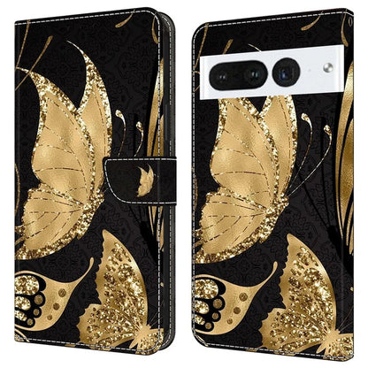 For Google Pixel 7 Pro 5G Case Anti-Scratch Leather Wallet Phone Cover