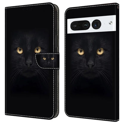 For Google Pixel 7 Pro 5G Case Anti-Scratch Leather Wallet Phone Cover