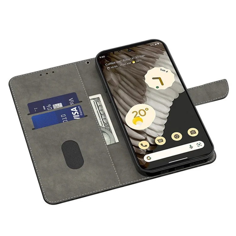 For Google Pixel 7 Pro 5G Case Anti-Scratch Leather Wallet Phone Cover