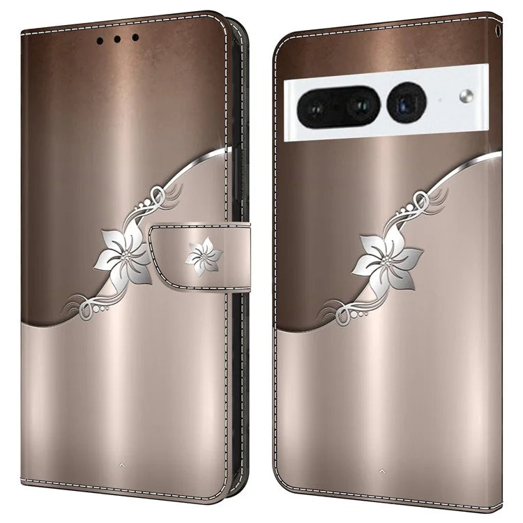 For Google Pixel 7 Pro 5G Case Anti-Scratch Leather Wallet Phone Cover