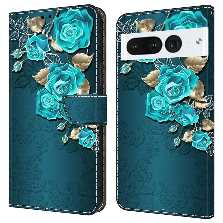For Google Pixel 7 Pro 5G Case Anti-Scratch Leather Wallet Phone Cover