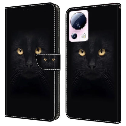 For Xiaomi 13 Lite / Civi 2 5G Wallet Case 3D Pattern Printing Leather Shockproof Phone Cover