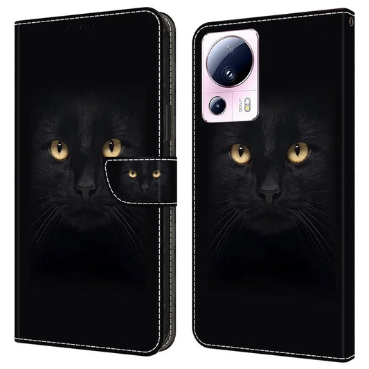 For Xiaomi 13 Lite / Civi 2 5G Wallet Case 3D Pattern Printing Leather Shockproof Phone Cover