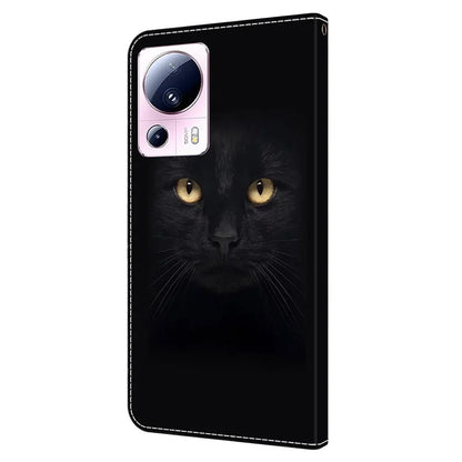 For Xiaomi 13 Lite / Civi 2 5G Wallet Case 3D Pattern Printing Leather Shockproof Phone Cover