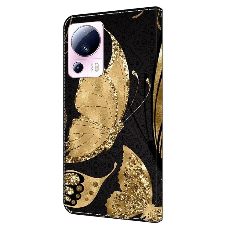 For Xiaomi 13 Lite / Civi 2 5G Wallet Case 3D Pattern Printing Leather Shockproof Phone Cover