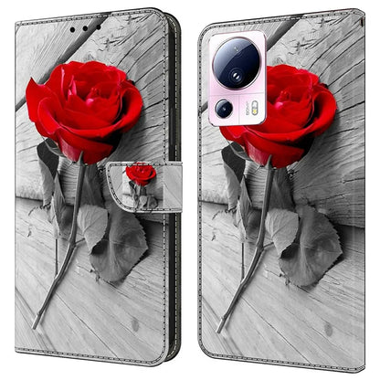 For Xiaomi 13 Lite / Civi 2 5G Wallet Case 3D Pattern Printing Leather Shockproof Phone Cover