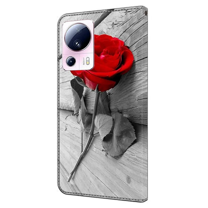 For Xiaomi 13 Lite / Civi 2 5G Wallet Case 3D Pattern Printing Leather Shockproof Phone Cover