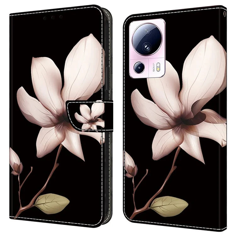 For Xiaomi 13 Lite / Civi 2 5G Wallet Case 3D Pattern Printing Leather Shockproof Phone Cover