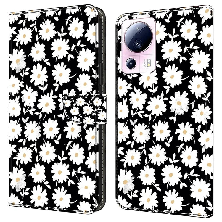 For Xiaomi 13 Lite / Civi 2 5G Wallet Case 3D Pattern Printing Leather Shockproof Phone Cover