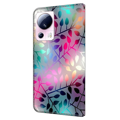 For Xiaomi 13 Lite / Civi 2 5G Wallet Case 3D Pattern Printing Leather Shockproof Phone Cover