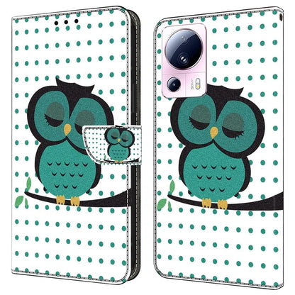 For Xiaomi 13 Lite / Civi 2 5G Wallet Case 3D Pattern Printing Leather Shockproof Phone Cover