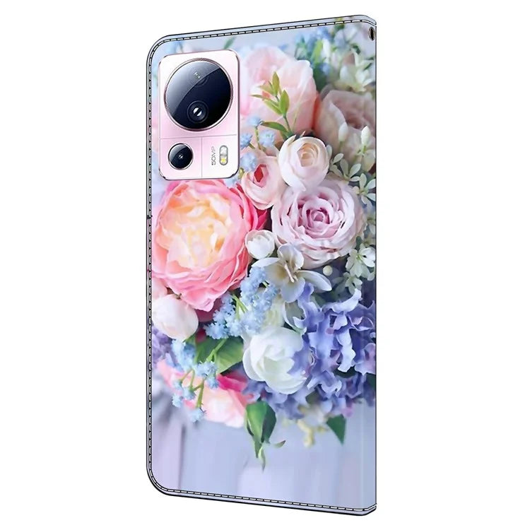 For Xiaomi 13 Lite / Civi 2 5G Wallet Case 3D Pattern Printing Leather Shockproof Phone Cover