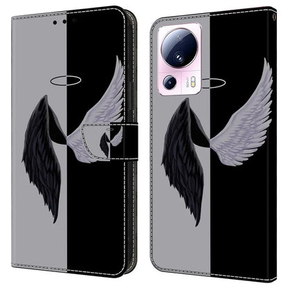 For Xiaomi 13 Lite / Civi 2 5G Wallet Case 3D Pattern Printing Leather Shockproof Phone Cover