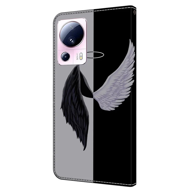 For Xiaomi 13 Lite / Civi 2 5G Wallet Case 3D Pattern Printing Leather Shockproof Phone Cover