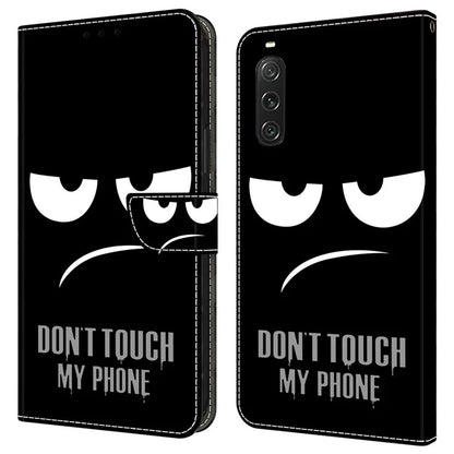 For Sony Xperia 10 V Protective Case 3D Pattern Printing Leather Wallet Phone Cover