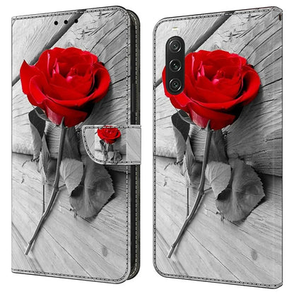 For Sony Xperia 10 V Protective Case 3D Pattern Printing Leather Wallet Phone Cover