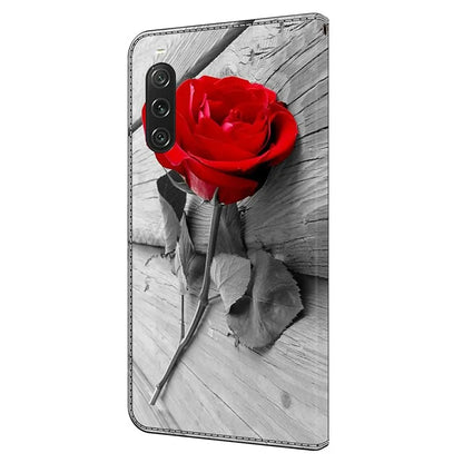 For Sony Xperia 10 V Protective Case 3D Pattern Printing Leather Wallet Phone Cover