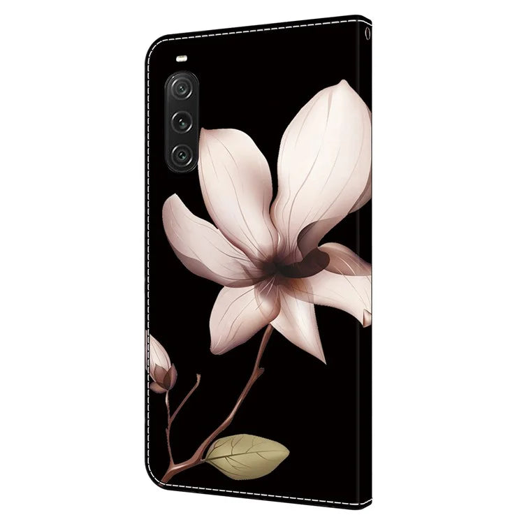For Sony Xperia 10 V Protective Case 3D Pattern Printing Leather Wallet Phone Cover