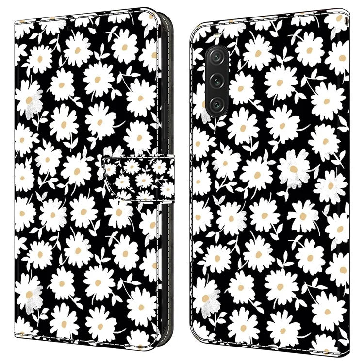 For Sony Xperia 10 V Protective Case 3D Pattern Printing Leather Wallet Phone Cover