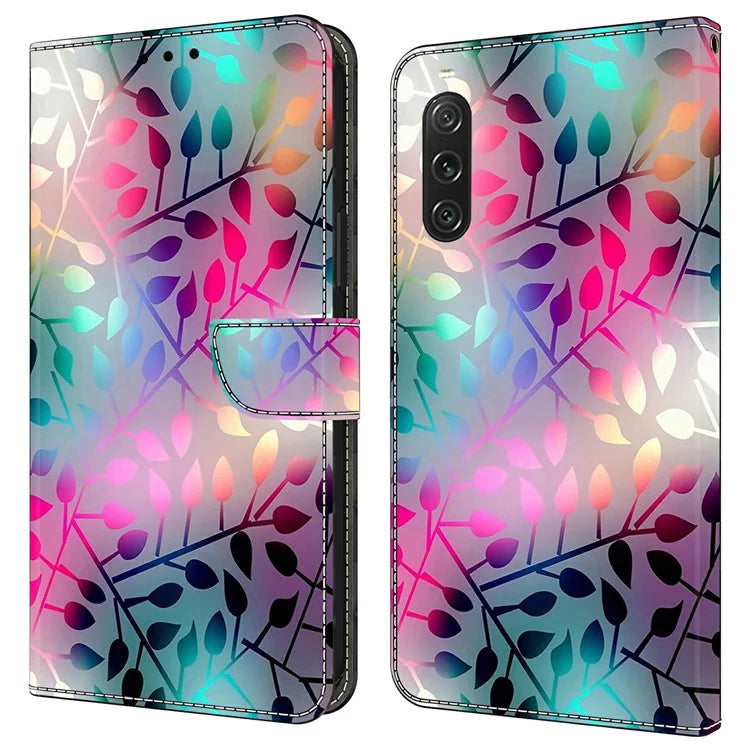 For Sony Xperia 10 V Protective Case 3D Pattern Printing Leather Wallet Phone Cover