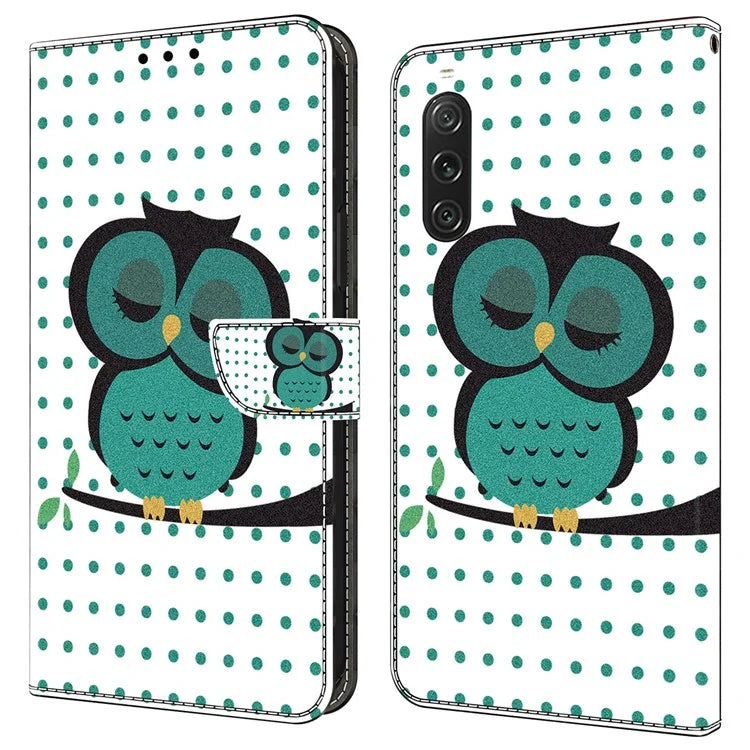 For Sony Xperia 10 V Protective Case 3D Pattern Printing Leather Wallet Phone Cover