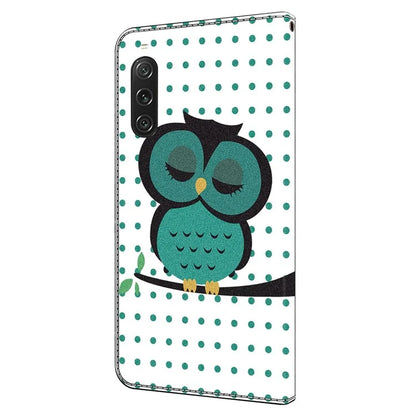 For Sony Xperia 10 V Protective Case 3D Pattern Printing Leather Wallet Phone Cover
