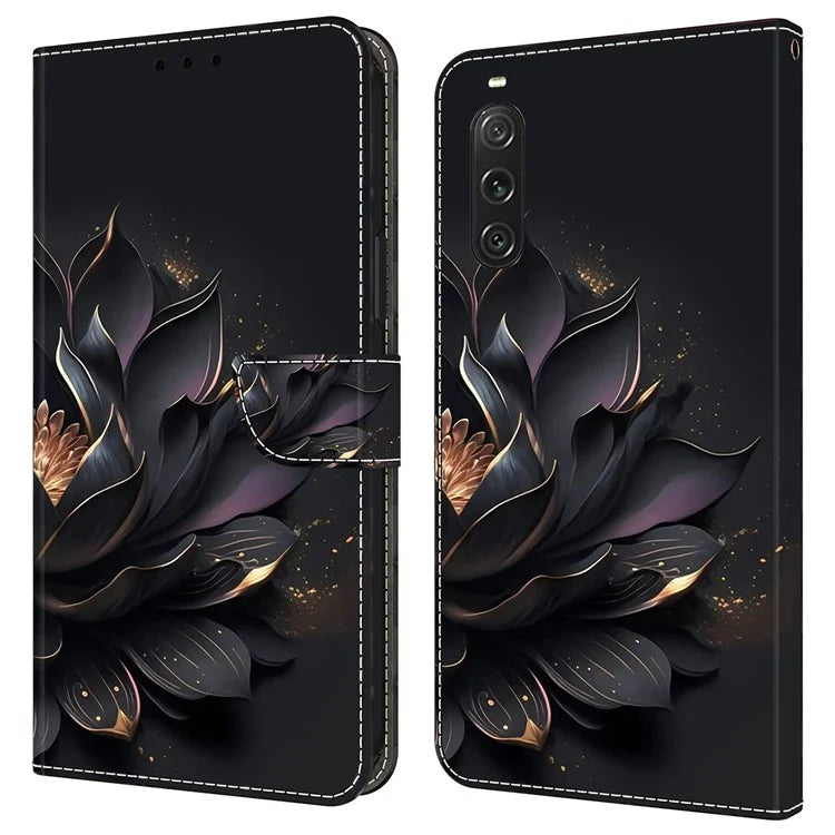 For Sony Xperia 10 V Protective Case 3D Pattern Printing Leather Wallet Phone Cover