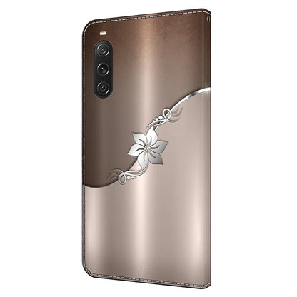 For Sony Xperia 10 V Protective Case 3D Pattern Printing Leather Wallet Phone Cover