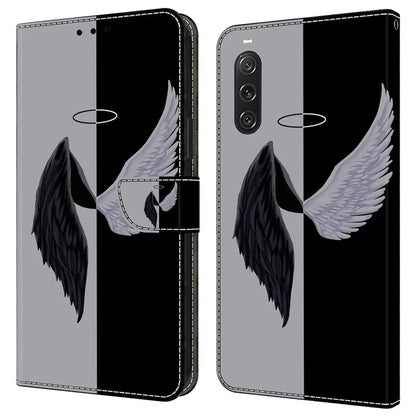 For Sony Xperia 10 V Protective Case 3D Pattern Printing Leather Wallet Phone Cover
