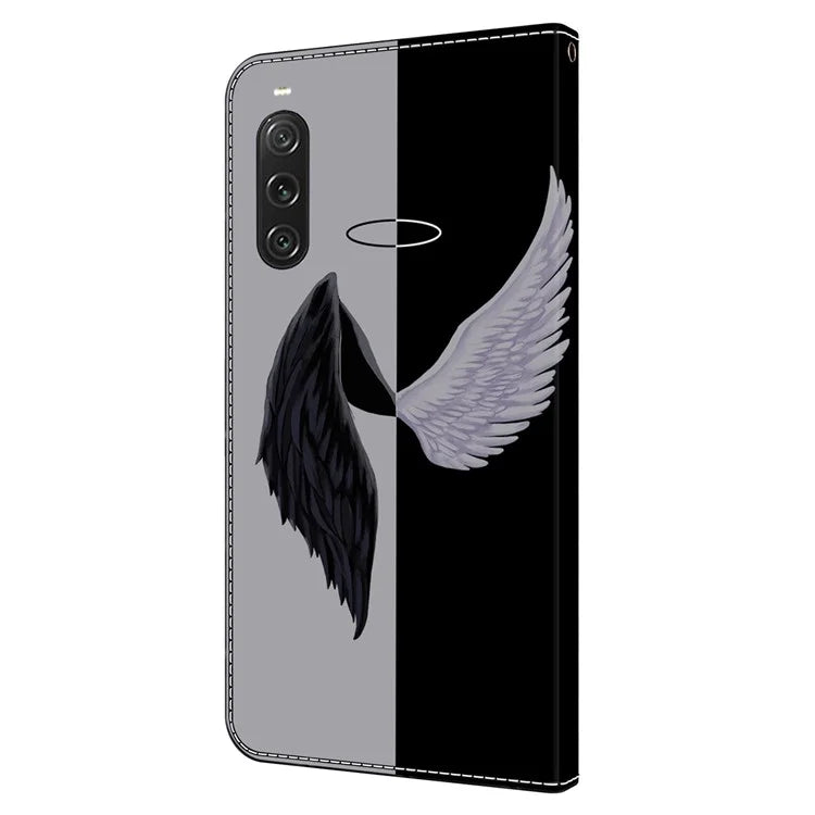 For Sony Xperia 10 V Protective Case 3D Pattern Printing Leather Wallet Phone Cover