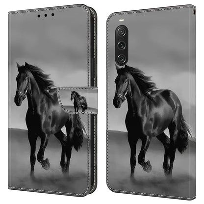 For Sony Xperia 10 V Protective Case 3D Pattern Printing Leather Wallet Phone Cover