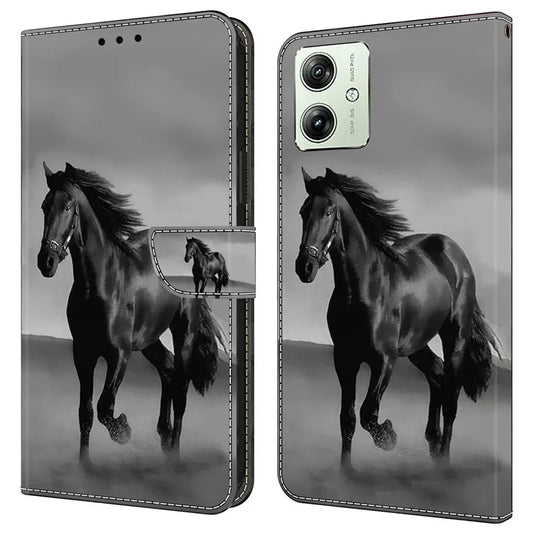 Wallet Phone Case for Motorola Moto G54 5G Case 3D Pattern Printing Leather Flip Cover
