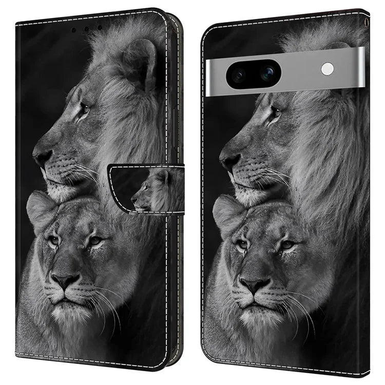 Anti-Drop Leather Flip Cover for Google Pixel 7a Case Shockproof Wallet Phone Case