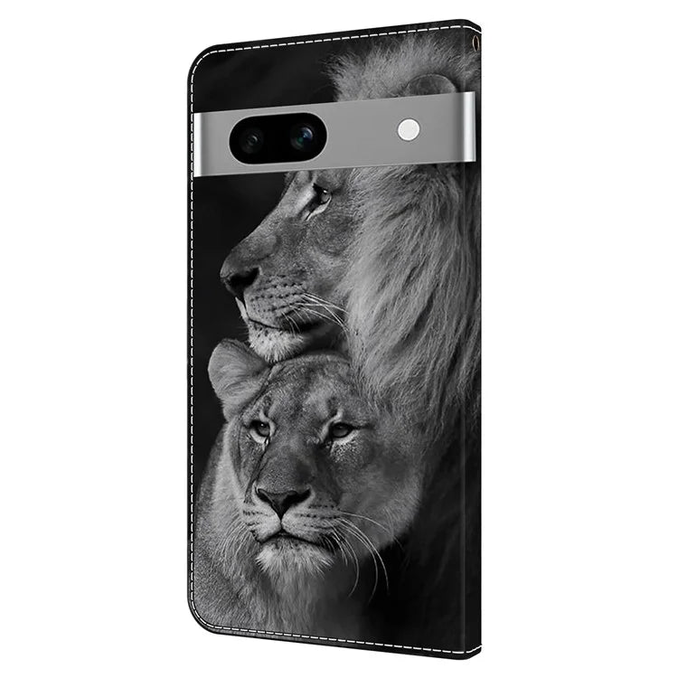 Anti-Drop Leather Flip Cover for Google Pixel 7a Case Shockproof Wallet Phone Case