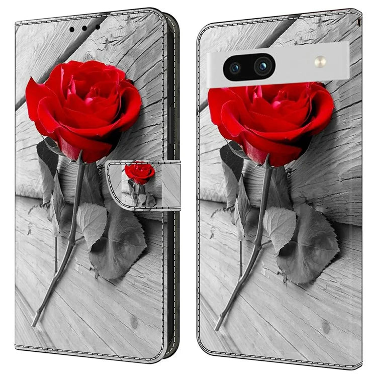 Anti-Drop Leather Flip Cover for Google Pixel 7a Case Shockproof Wallet Phone Case