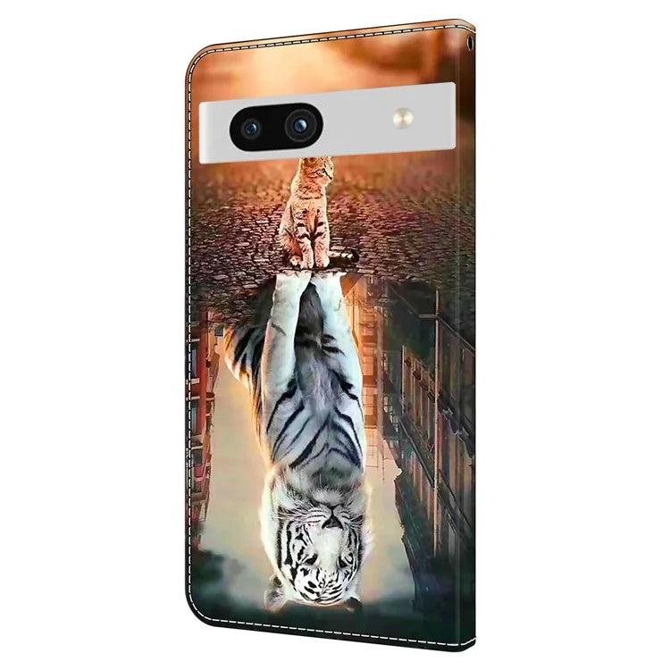 Anti-Drop Leather Flip Cover for Google Pixel 7a Case Shockproof Wallet Phone Case