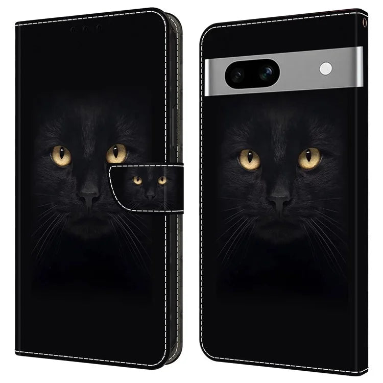 Anti-Drop Leather Flip Cover for Google Pixel 7a Case Shockproof Wallet Phone Case