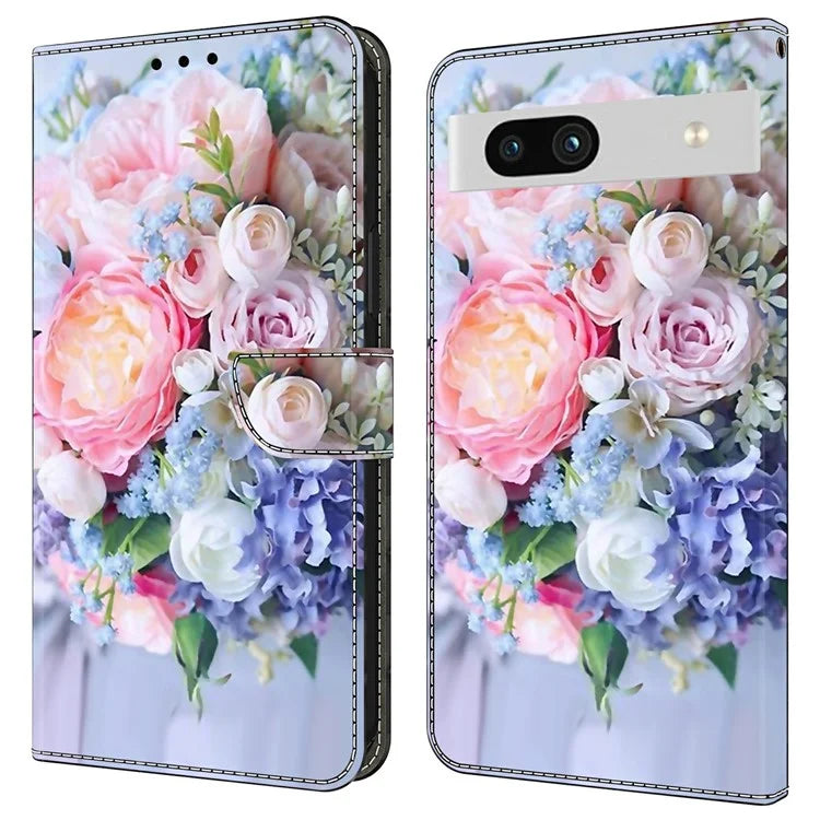 Anti-Drop Leather Flip Cover for Google Pixel 7a Case Shockproof Wallet Phone Case