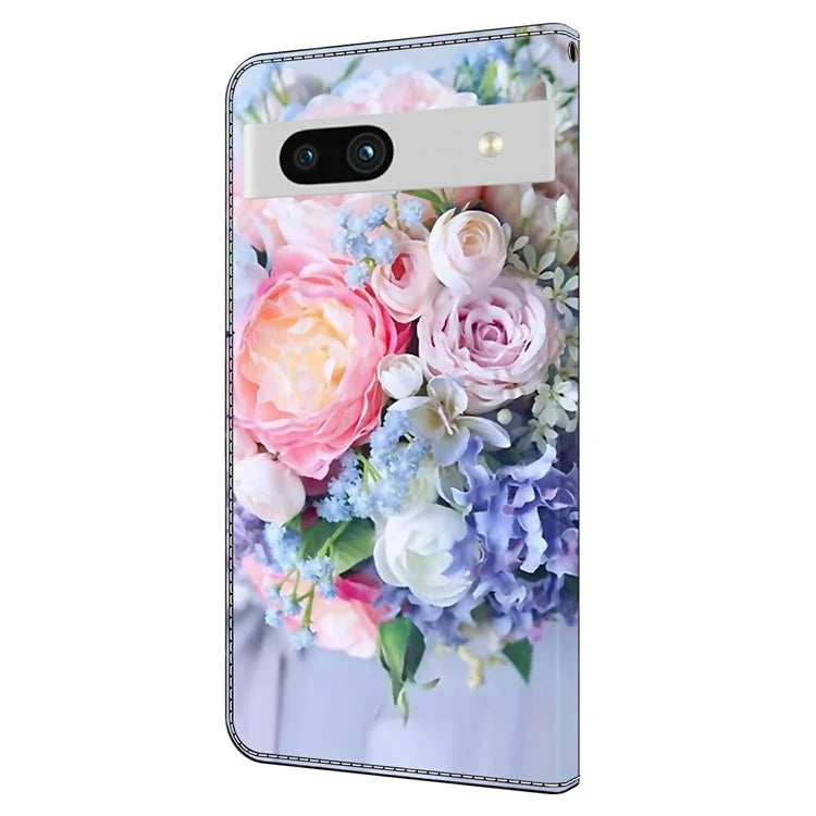 Anti-Drop Leather Flip Cover for Google Pixel 7a Case Shockproof Wallet Phone Case