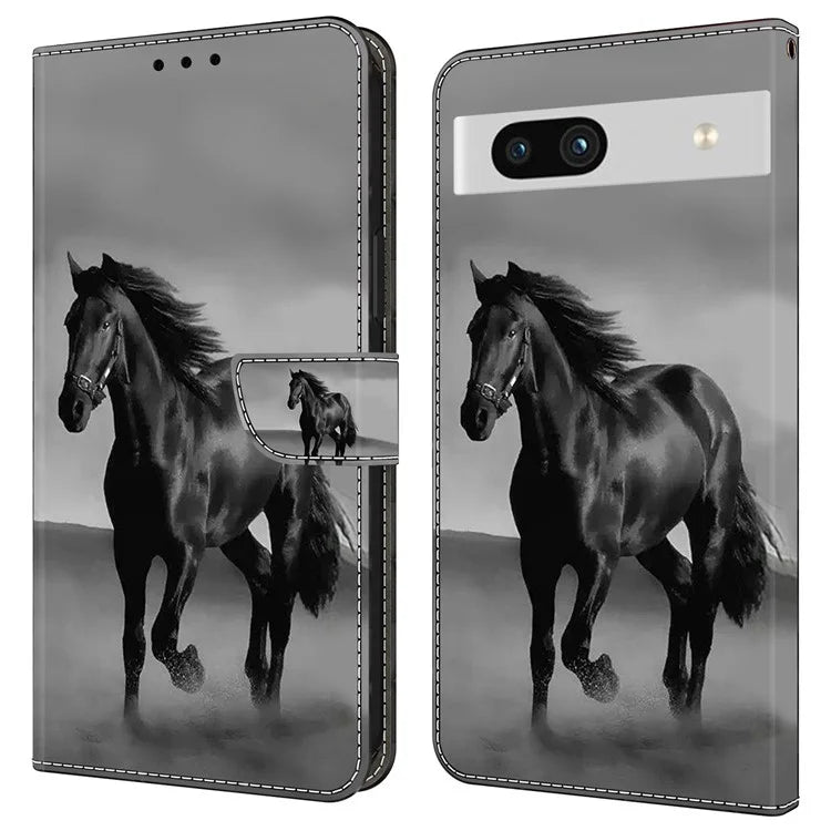 Anti-Drop Leather Flip Cover for Google Pixel 7a Case Shockproof Wallet Phone Case