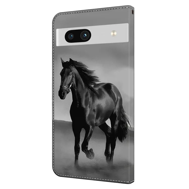 Anti-Drop Leather Flip Cover for Google Pixel 7a Case Shockproof Wallet Phone Case