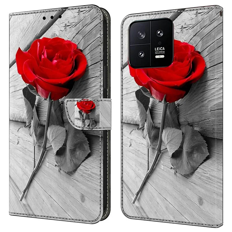Shockproof Leather Flip Cover for Xiaomi 13 Case Anti-Drop Wallet Phone Case