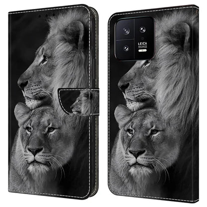 Shockproof Leather Flip Cover for Xiaomi 13 Case Anti-Drop Wallet Phone Case