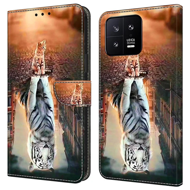 Shockproof Leather Flip Cover for Xiaomi 13 Case Anti-Drop Wallet Phone Case