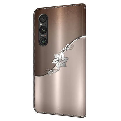 Anti-Scratch Wallet Phone Case for Sony Xperia 1 V Case Pattern Printing Leather Flip Cover