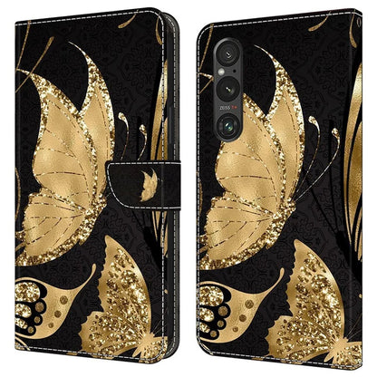 Anti-Scratch Wallet Phone Case for Sony Xperia 1 V Case Pattern Printing Leather Flip Cover
